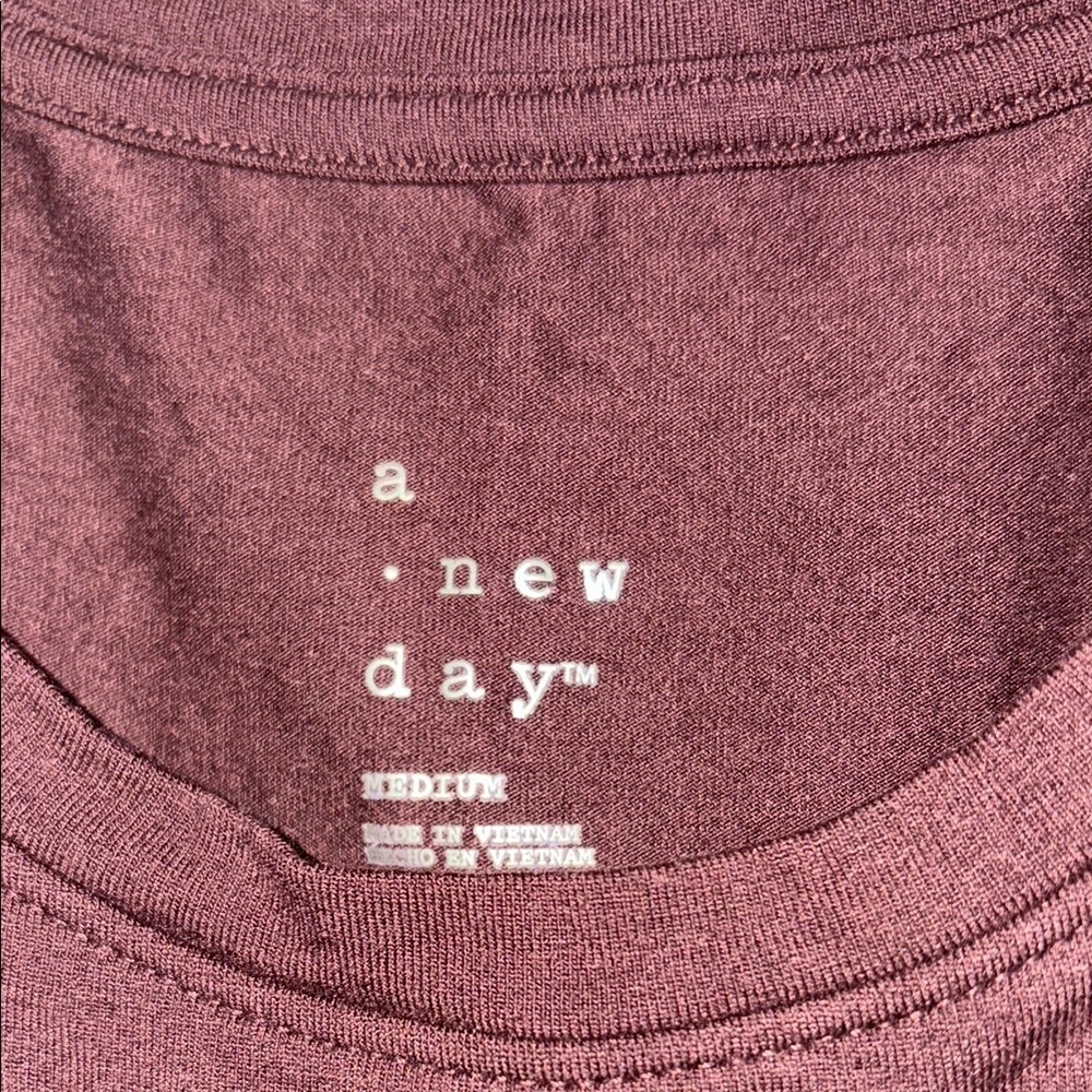 NWT A New Day Dark Brown Drape Front Bodysuit - Picture 2 of 3